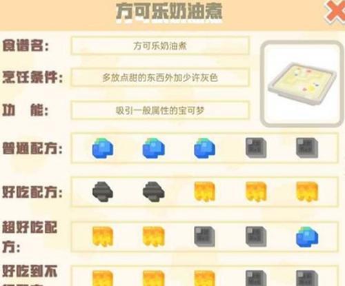 《宝可梦大探险》必备食谱大揭秘！