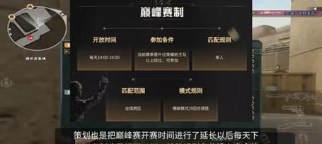 cf巅峰赛晋级规则是什么？