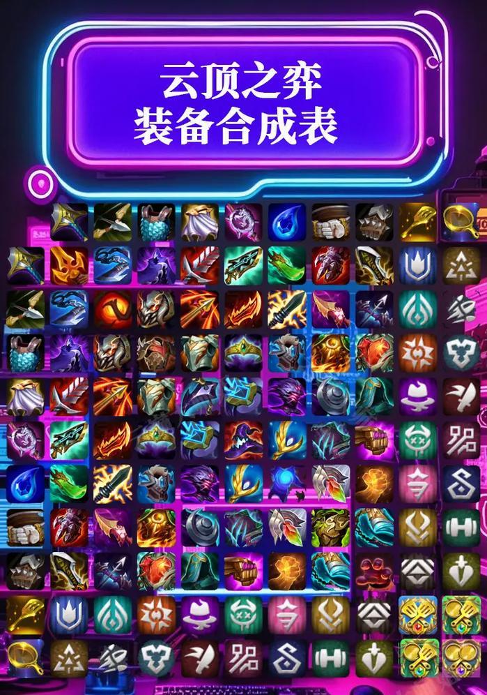 云顶之弈114高清装备合成大全（全面了解云顶之弈装备合成）
