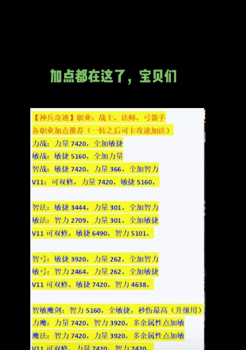 《全民奇迹战士》战士加点方法详解（战士加点方案全攻略）